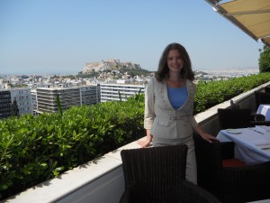 UW Foster School MBA student Aspasia Bartell in Athens, Greece