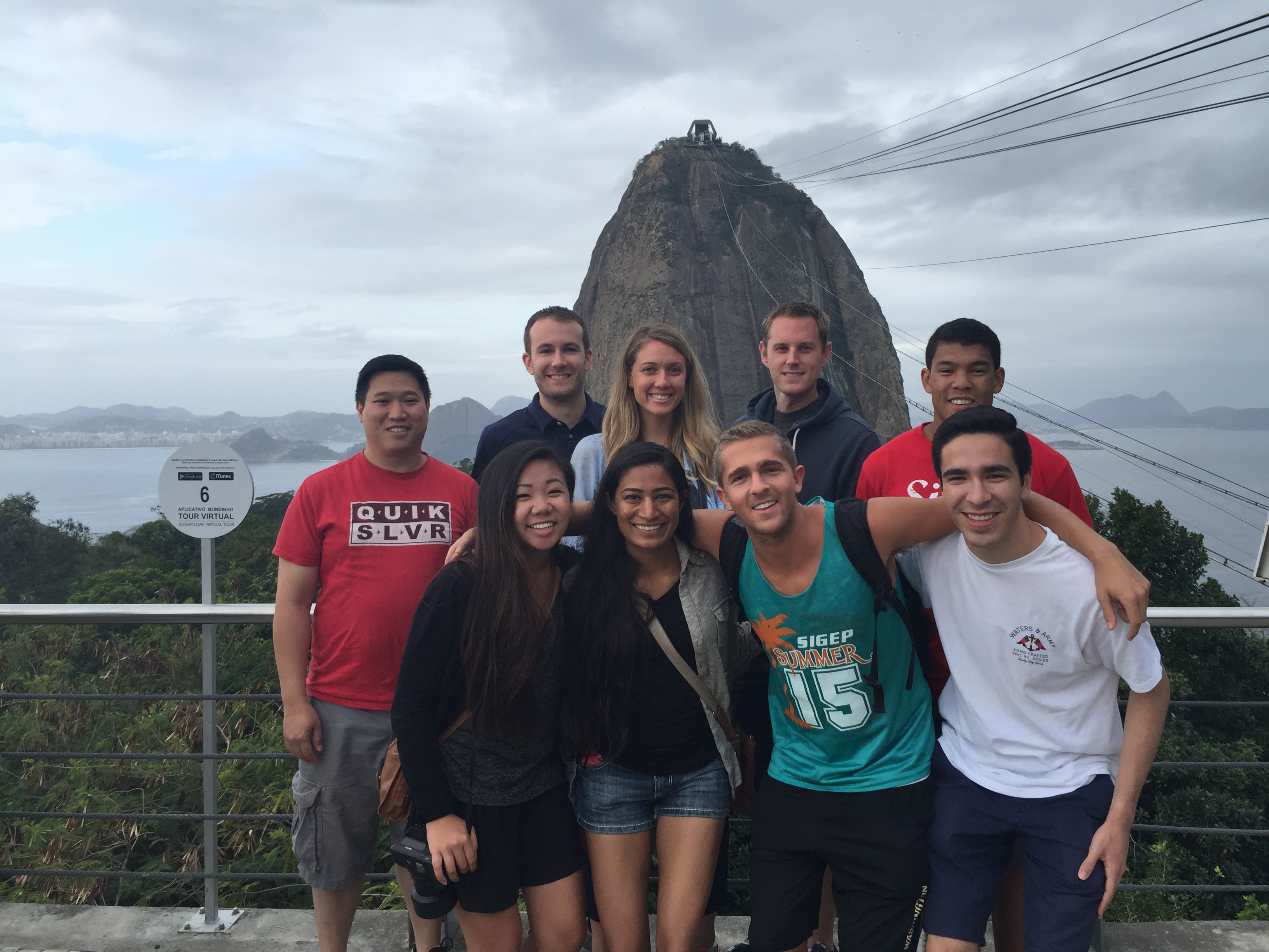 The group spent the day sightseeing Rio and visited the famous Sugar Loaf Mountain.