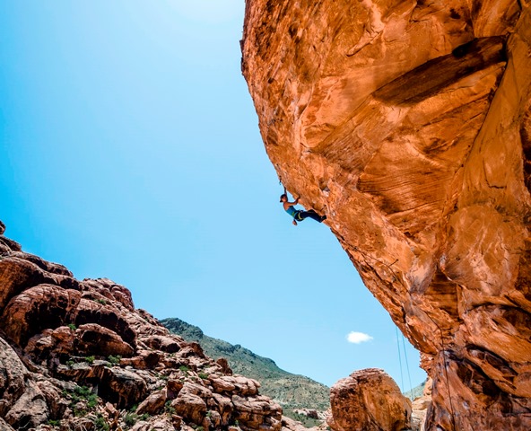 Jenna Johnson climbs at Red Rocks, Colorado