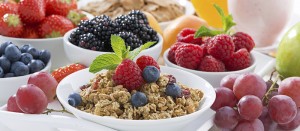 eating healthy, fruit, granola, shakes