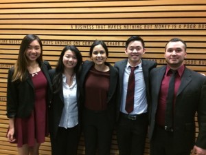 The winning student team from the Strategy Development Case Competition