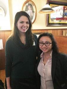 Kylee Wible (BA 2011) and Annie Chen (BA 2011) attend the Future of Seattle Panel