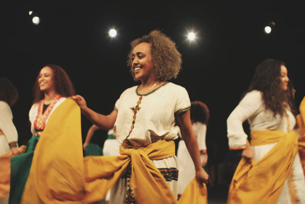 Team Ethiopia featuring YEOC Alumni Tsewone Melaku sharing their culture through dance and attire