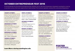 Complete list of Entrepreneur Fest events