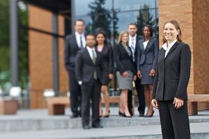 Foster Full-time MBA students in professional attire