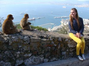 Alessya exploring the Rock of Gibraltar. While living in Berlin, Germany, Alessya traveled to a new city every other weekend, visiting over 30 countries in two years.