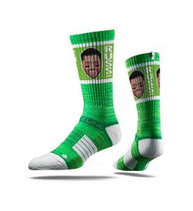 Every snap of the football, every down of every play this NFL season could lead to a new design at the apparel company Strideline known for its signature socks.