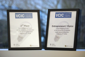 Congratulations to evening MBAs Natalie Cook, Renate Kroll, Vera Martinovich, Sara Mosiman, and Hillary Obye, who took home the Entrepreneurs’ Choice award and the Second Place prize in the VCIC West Regionals this past Saturday in Boulder, Colorado