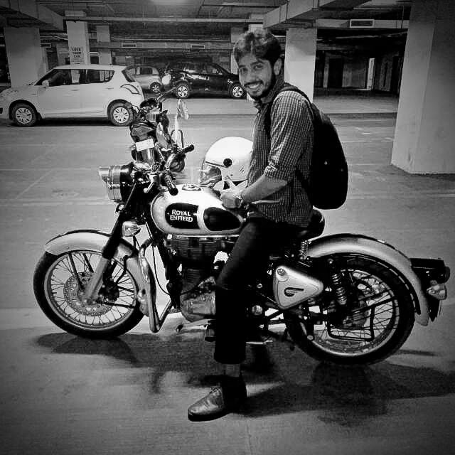  Rainik Soni on a motorbike