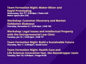 Now Nanodropper is leading one of several Team Formation Nights this fall quarter across campus. On Tuesday, November 13 at 5:30 p.m. in Foege N130 they will discuss health care and life sciences innovation.