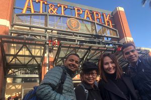 Autodesk employees at giants game