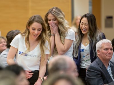 Nanodropper, a team of bioengineering and medical students, won the $15,000 IntuitiveX grand prize for their affordable, universal eye dropper at the 2019 Hollomon Health Innovation Challenge