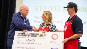 Atomo Coffee wins the second place prize at the 2019 Alaska Airlines Environmental Innovation Challenge