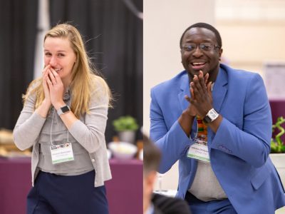 Students emotional after winning awards at the 2019 Alaska Airlines Environmental Innovation Challenge