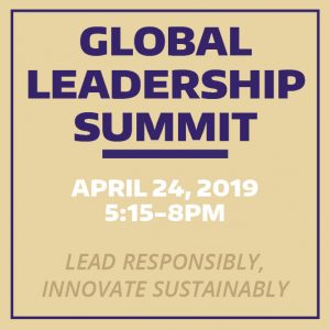 Promo for the Global Leadership Summit with title of event and date.