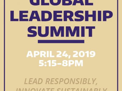 Promo for the Global Leadership Summit with title of event and date.