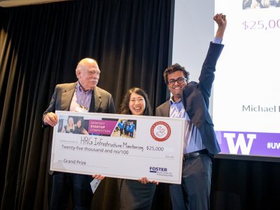 A dream of preventing bridges from crumbling and harming people inspired the grand prize-winning team at the 2019 Dempsey Startup Competition. HRG Infrastructure Monitoring took home the $25,000 Herbert B. Jones Foundation prize at the competition hosted by the UW Foster School’s Buerk Center for Entrepreneurship.