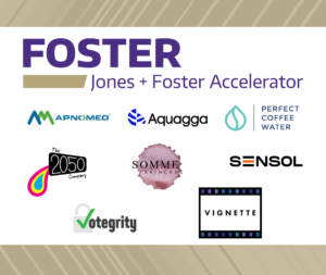 Eight early-stage startups will experience the Jones + Foster Accelerator program virtually—a first for the Buerk Center for Entrepreneurship program.