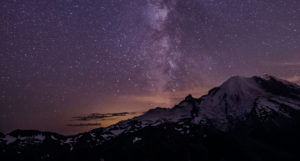 Mt. Rainier at night