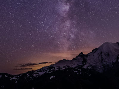 Mt. Rainier at night