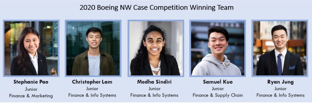 2020 Boeing NW Case Competition Winning Team