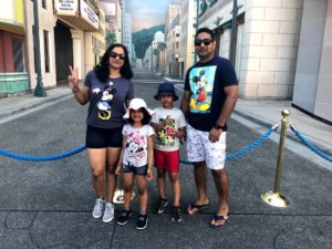 Ashima Jain with her family at Disneyland