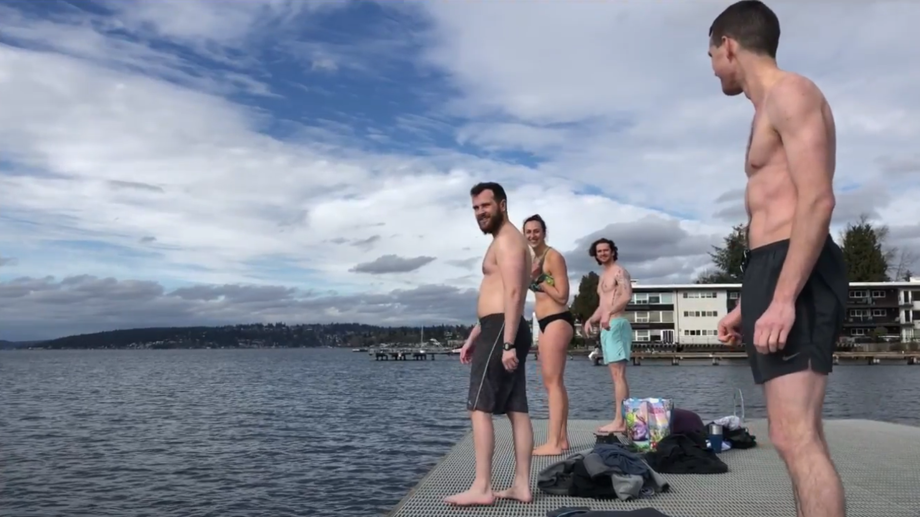 foster c4c members getting ready for a polar plunge into lake washington