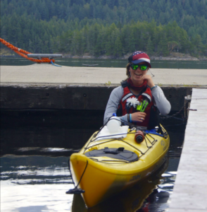 Annie Beyer on a kayak
