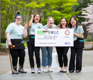 The $10,000 Herbert B. Jones Foundation Second Place Prize went to team Just Right Bite from UW in the 2022 Alaska Airlines Environmental Innovation Challenge