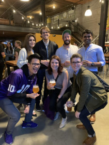 Members of MBA Class of 2023 at Optimism Brewing Social Event