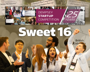 Judges chose 16 student teams to advance to the Sweet 16 Round of the 2022 Dempsey Startup Competition hosted at the University of Washington.