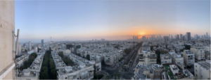 Sunrise on the first day in Tel Aviv