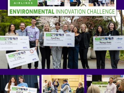 Judges awarded $42,000 in prizes at the 2024 Alaska Airlines Environmental Innovation Challenge at the University of Washington