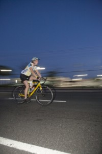Rachel Azaroff biking