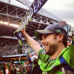 Daniel rooting on the Seattle Sounder's at CenturyLink Field.