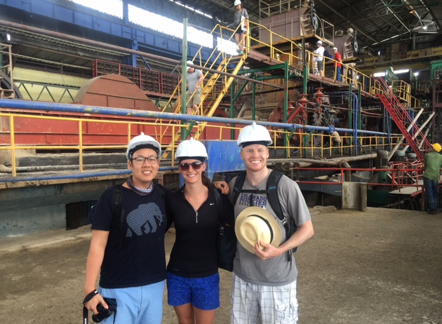 Team 3 touring the sugar cane mill in the countryside!
