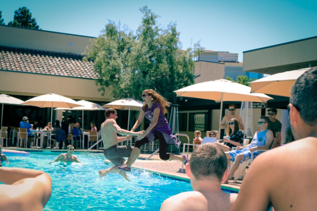 Poolside fun in between the sports competitions! Photo credit: Ann Hiers