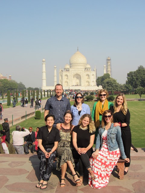 Stacy with classmates on the India Study Tour